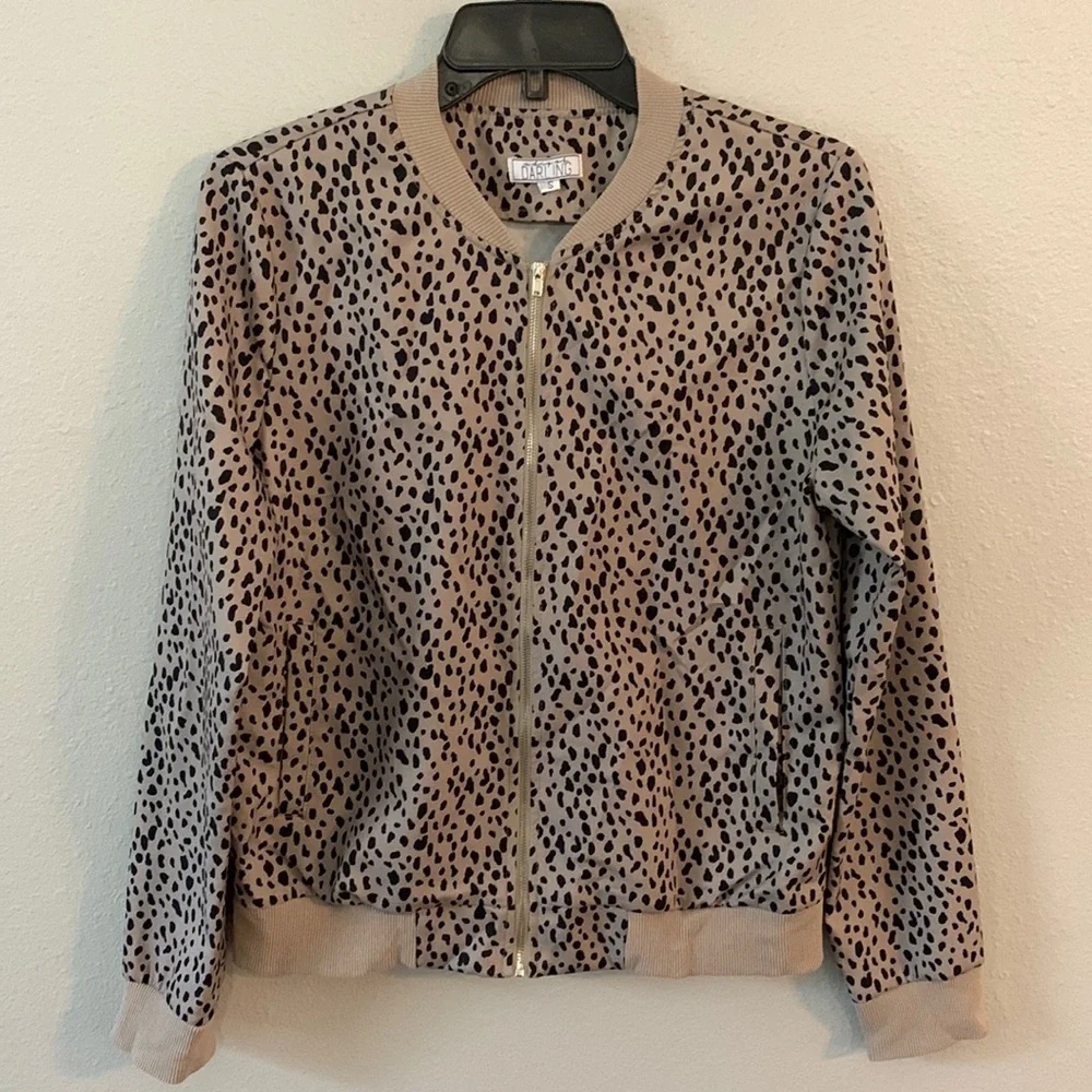 A Dip Of Darling Boutique Animal Print Bomber jacket size small - Picture 1 of 5